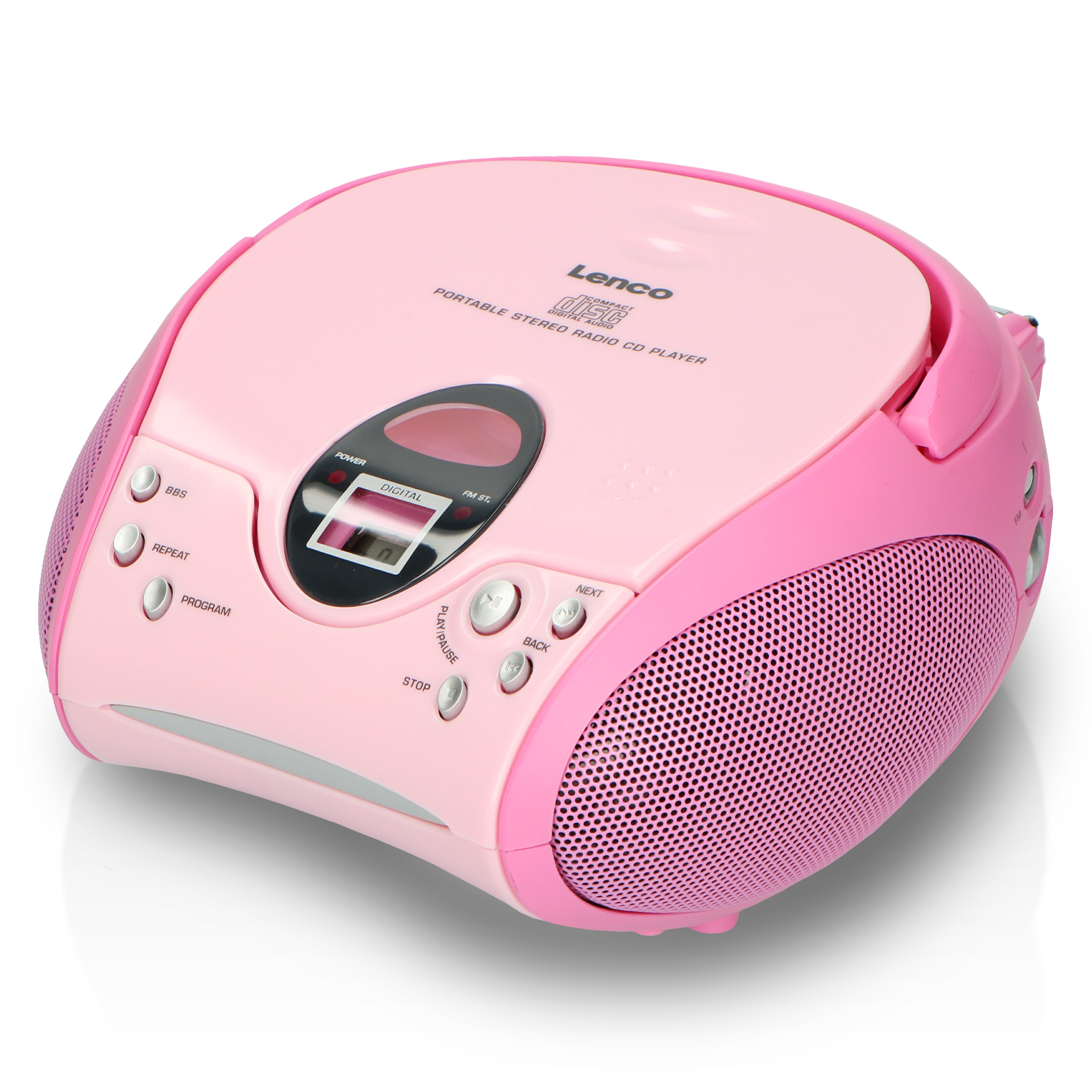 Lenco SCD-24 Pink - Tragbares FM-Radio mit CD-Player - Kopfh&ouml;reranschlu&szlig; - Pink - Bild 1