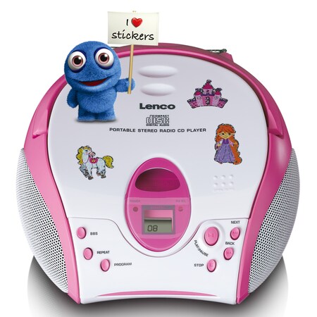 CD-Player online kaufen SCD-24PK Kopfhöreranschluß Tragbares - mit - FM-Radio Pink - kids Netto Lenco bei