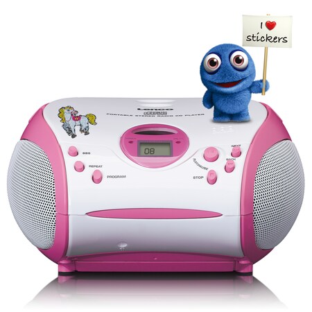 mit FM-Radio - - Lenco kaufen Netto bei kids Tragbares Pink CD-Player - SCD-24PK Kopfhöreranschluß online