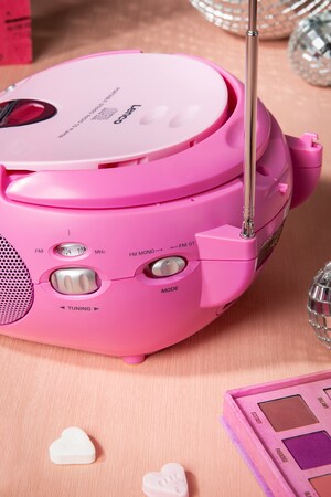 Lenco SCD-24PK kids - Tragbares Pink bei kaufen Kopfhöreranschluß - FM-Radio mit online - CD-Player Netto