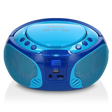 CD-Player Lenco SCD650 Kinder Karaoke Stereoanalge MP3 USB blau  ohne  Mikro 