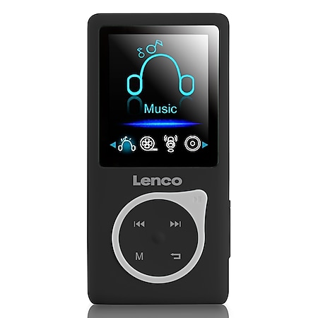 Lenco Xemio-668 Black - MP3/MP4-Player mit 8 GB Mikro-SD-Speicherkarte - 1,8" Farbdisplay - Schwarz - Bild 1