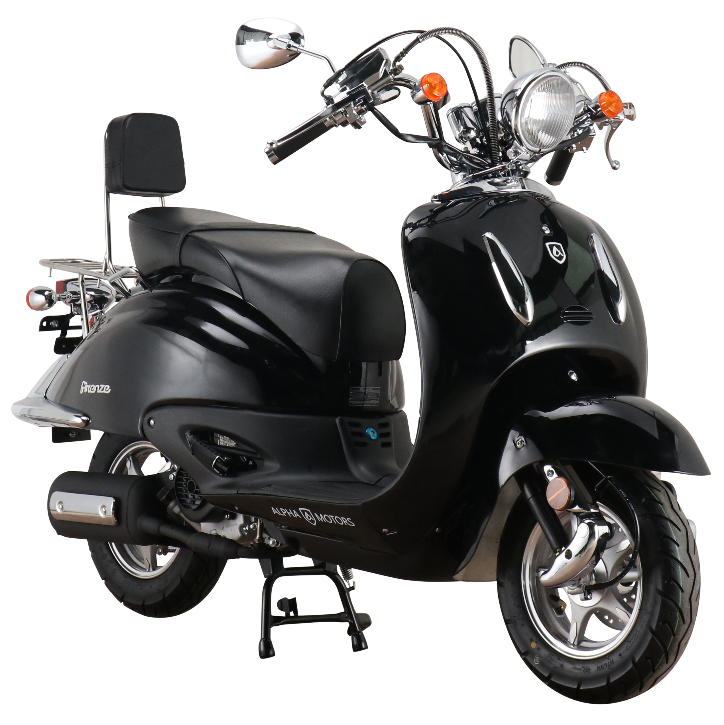 Alpha Motors Mofaroller Retro Firenze 50 ccm 25 kmh EURO 5 schwarz - Bild 1