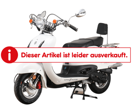 Alpha Motors Motorroller Retro Firenze 50 ccm 45 kmh EURO 5 weiß online  kaufen bei Netto