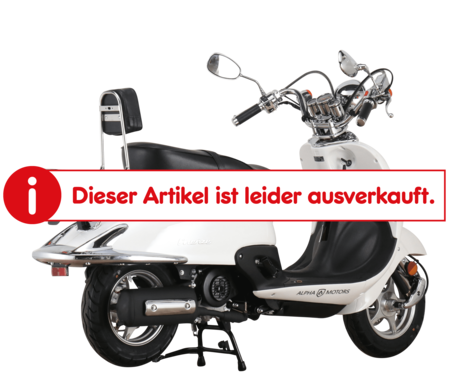 Alpha Motors Motorroller Retro Firenze 50 ccm 45 kmh EURO 5 weiß