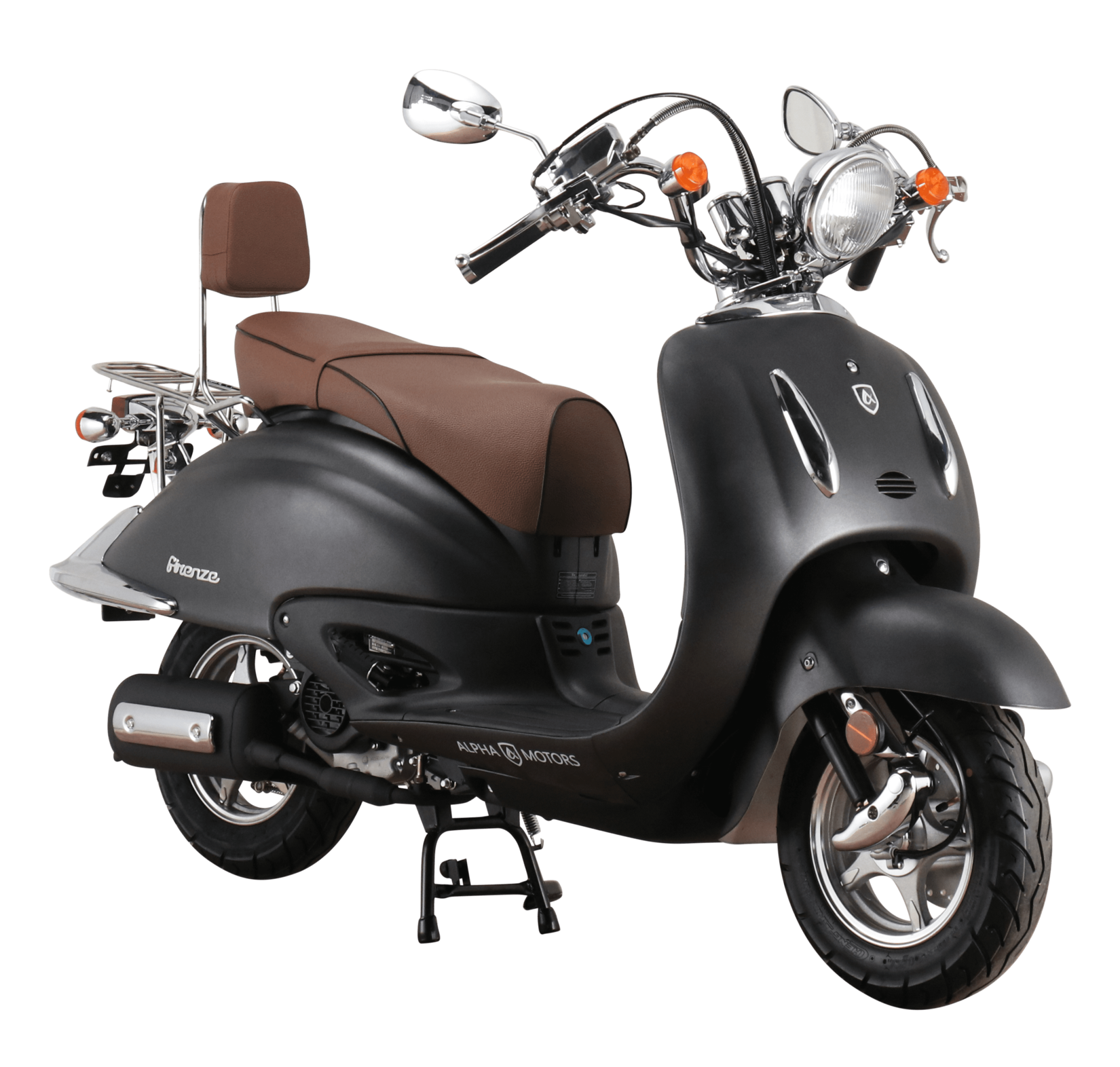 Alpha Motors Motorroller Retro Firenze 50 ccm 45 kmh EURO 5 mattschwarz