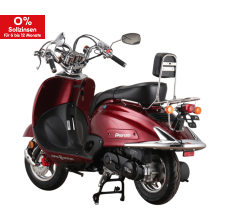 bei kaufen Retro Firenze Alpha 5 Netto Motorroller 50 45 ccm weinrot EURO Motors kmh online