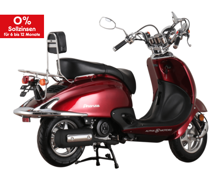 Alpha Motors Motorroller Retro Firenze 50 ccm 45 kmh EURO 5 weinrot online  kaufen bei Netto