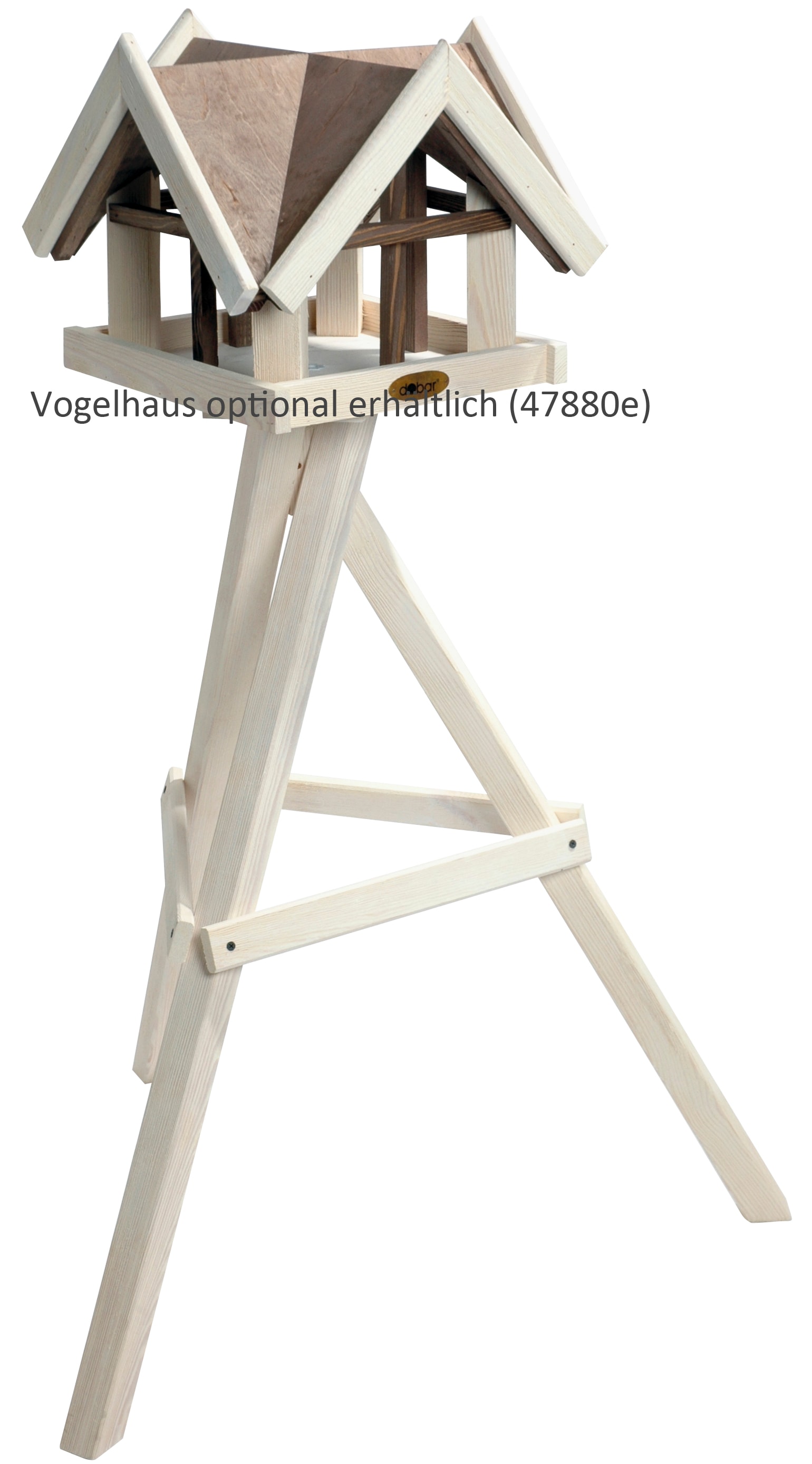 Vogelhaus-St&auml;nder, Kiefer, wei&szlig; - Bild 1