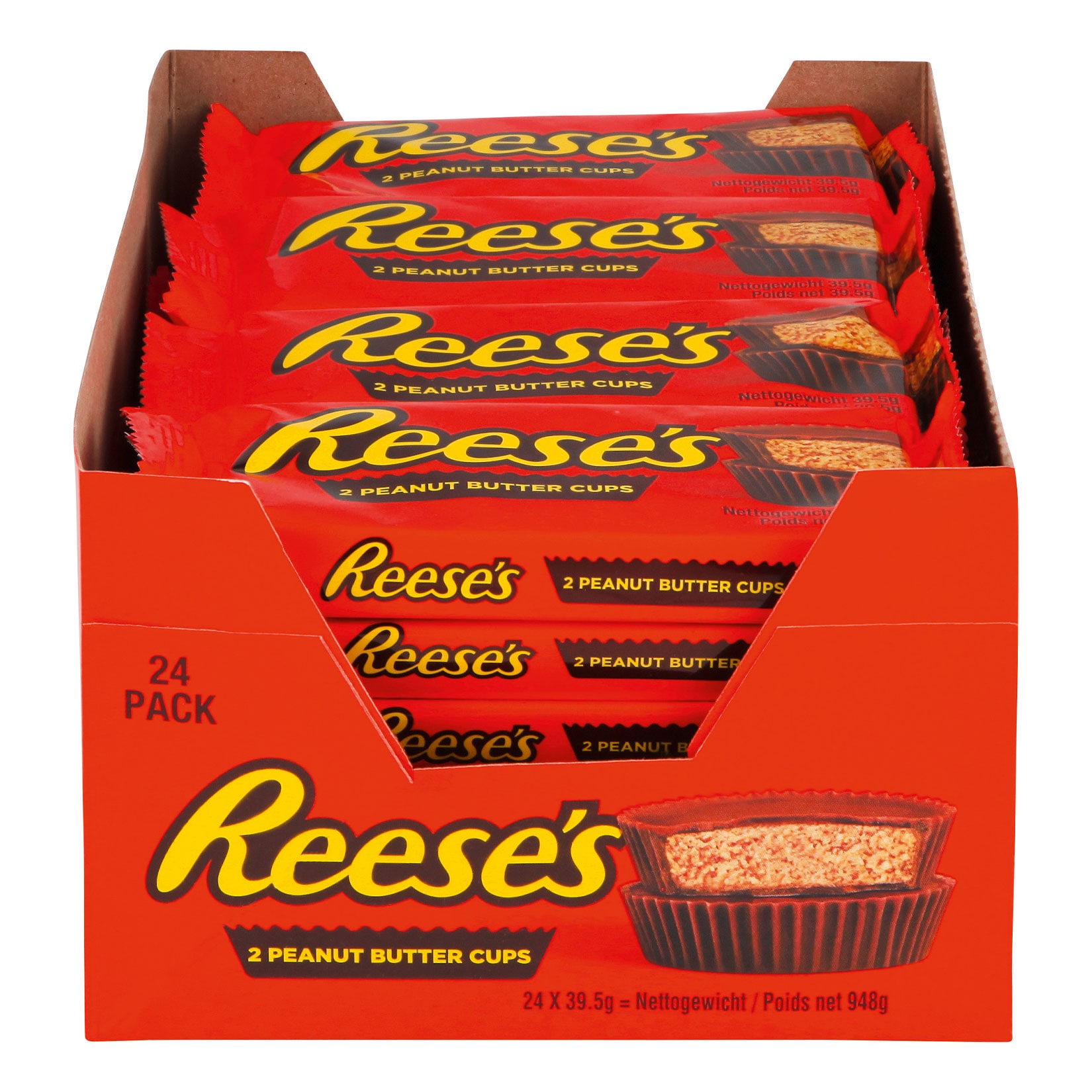 Reese's Peanut Butter Cups 2er 39,5 g, 24er Pack - Bild 1