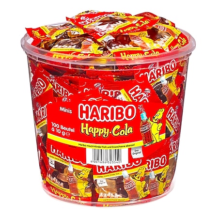 Haribo Happy-Cola Minis - 100 Stück im Eimer, 1kg - Bild 1