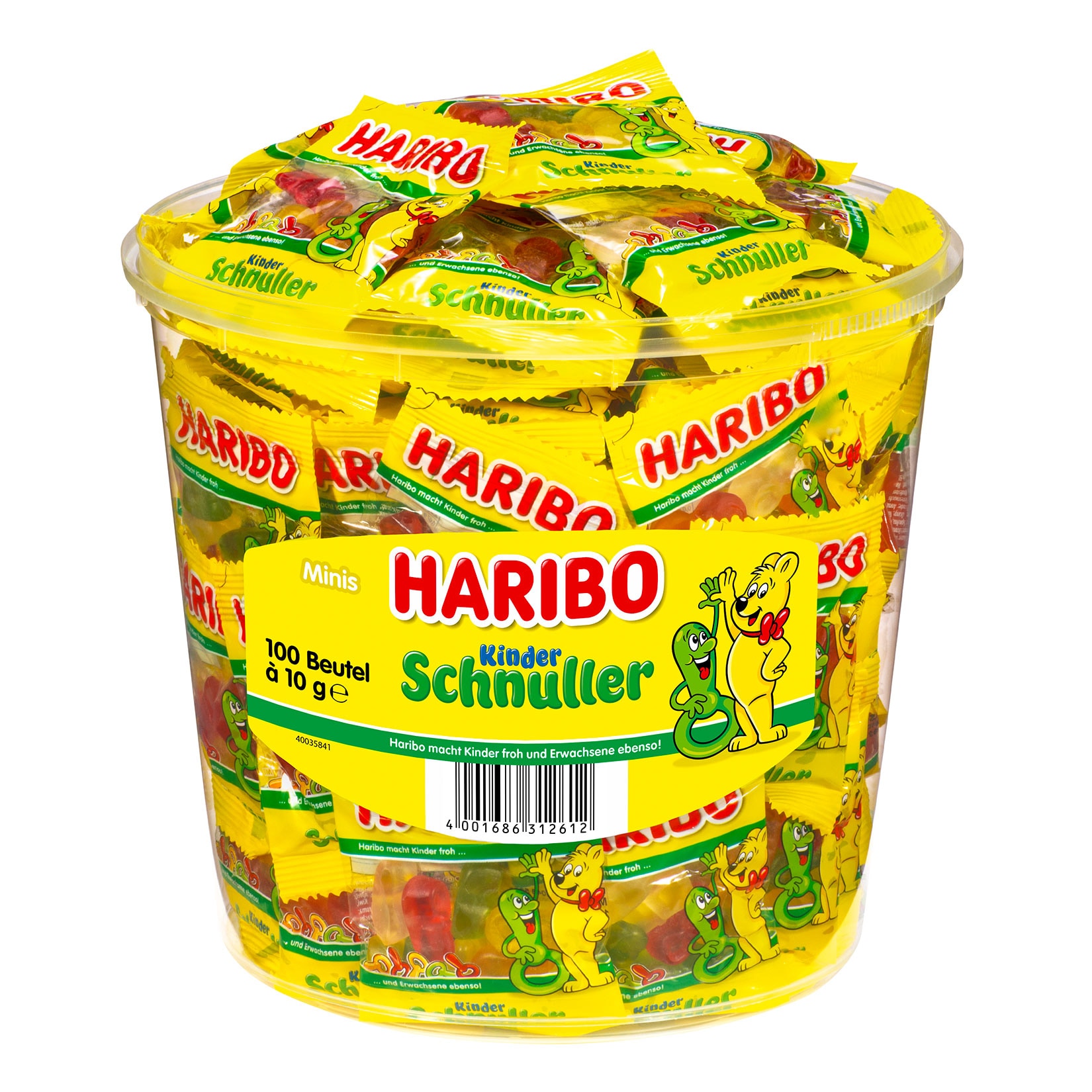 Haribo Kinder Schnuller Minis - 100 St&uuml;ck im Eimer, 1kg - Bild 1