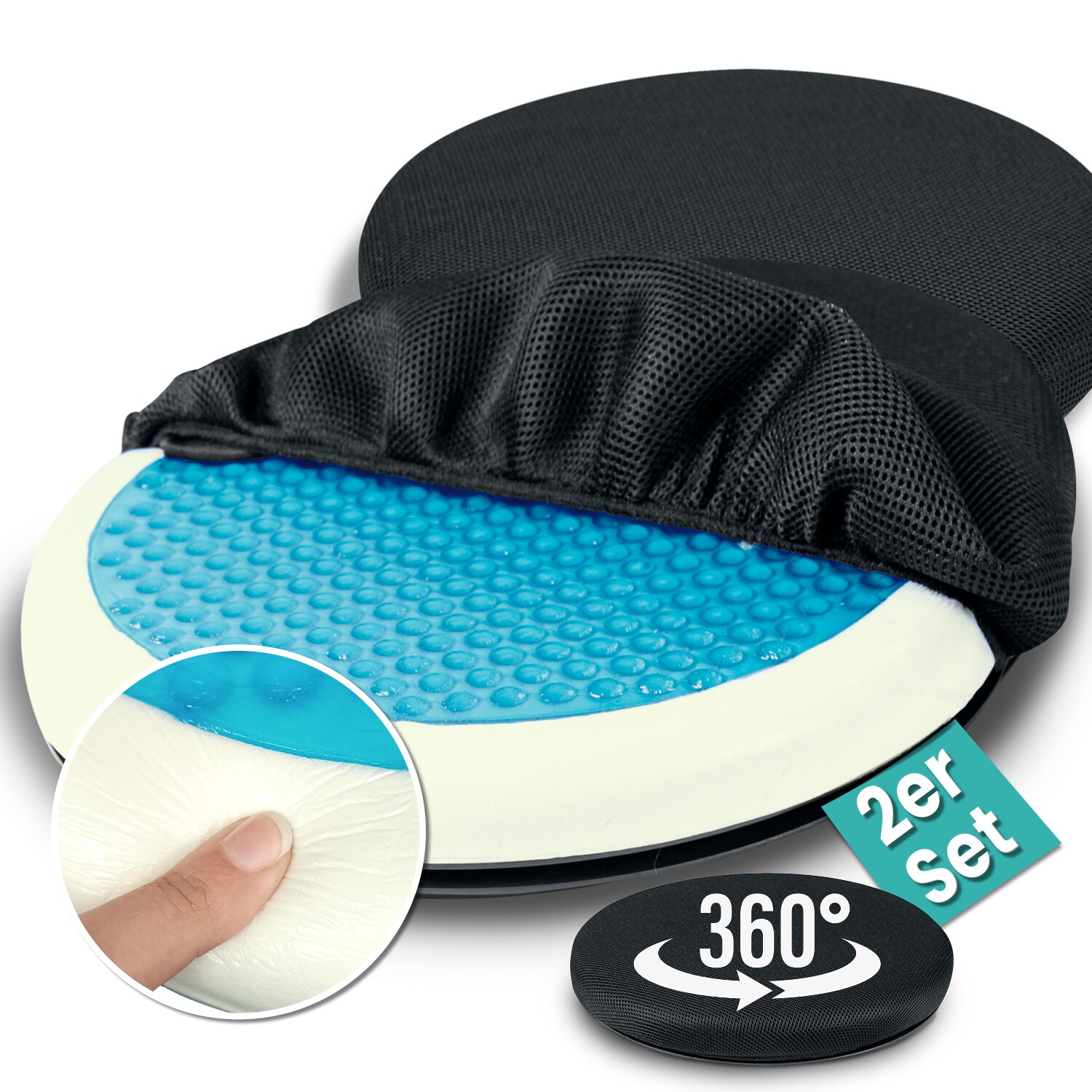 Drehkissen mit Gel, 2 Stück | 04260346886294
