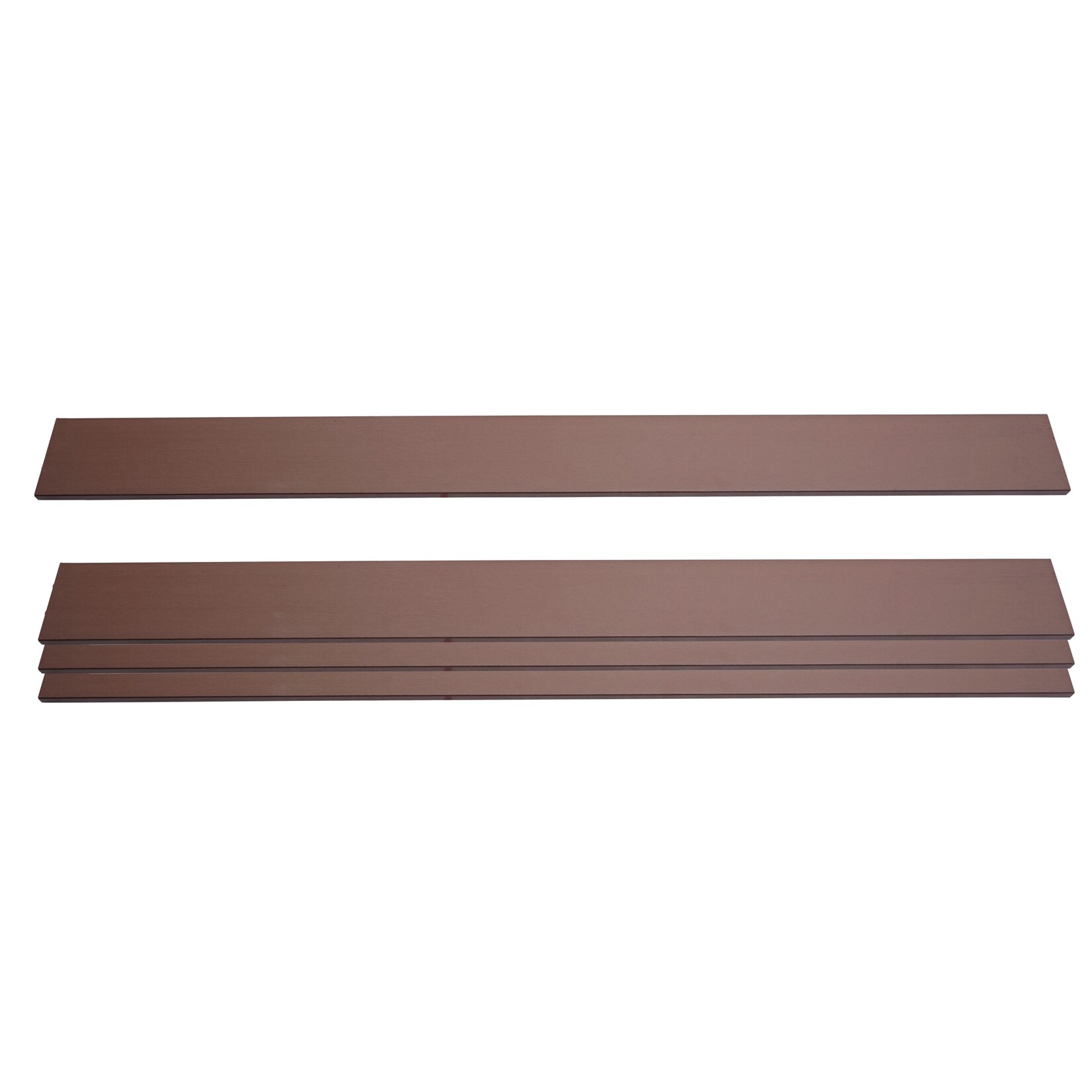 4er Set Latten für WPC-Sichtschutz Savoie, Bretter Windschutz, ca. 1qm ~ 180cm, braun