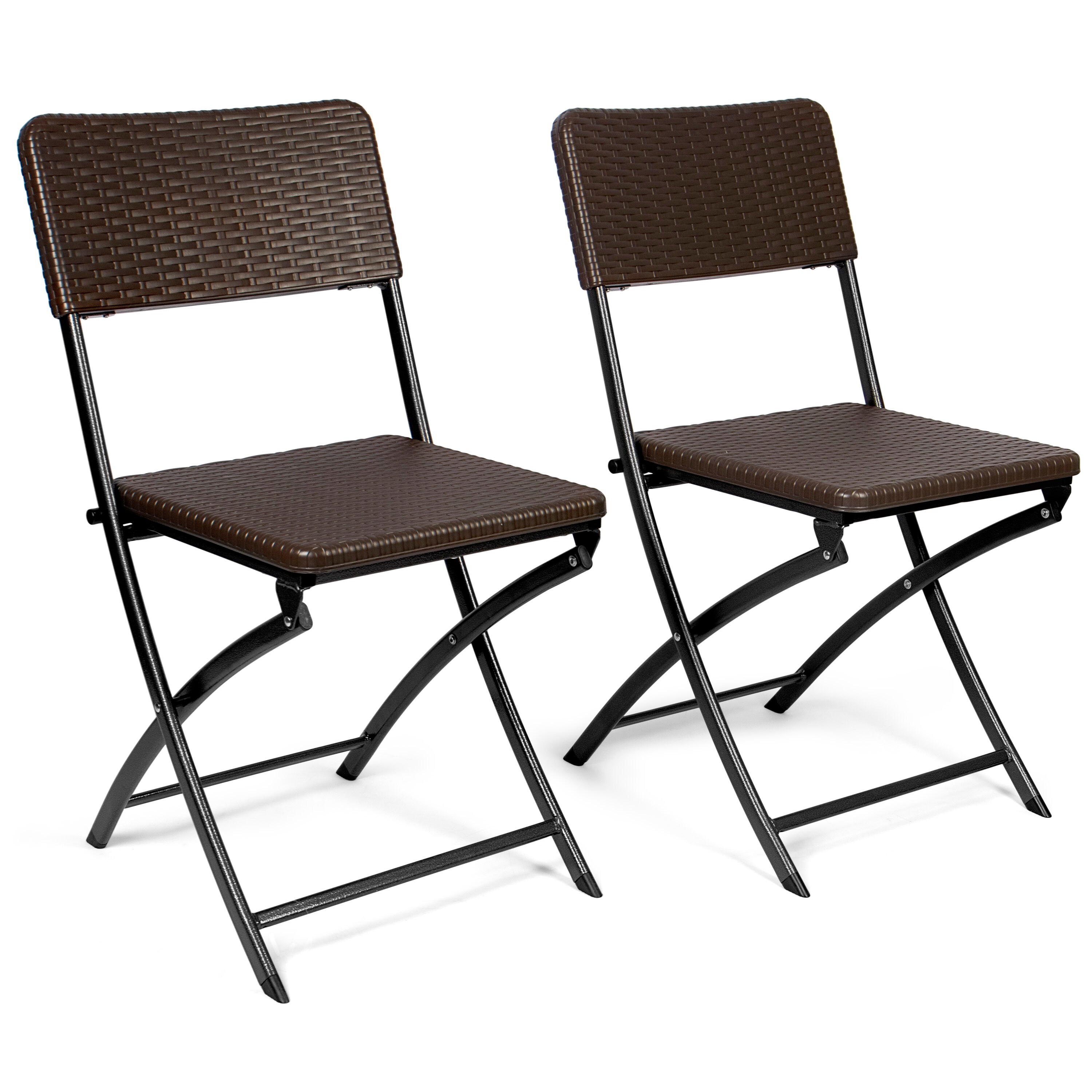 Vanage HDPE Rattanst&uuml;hle 2er Set braun, versch. Farben - Bild 1