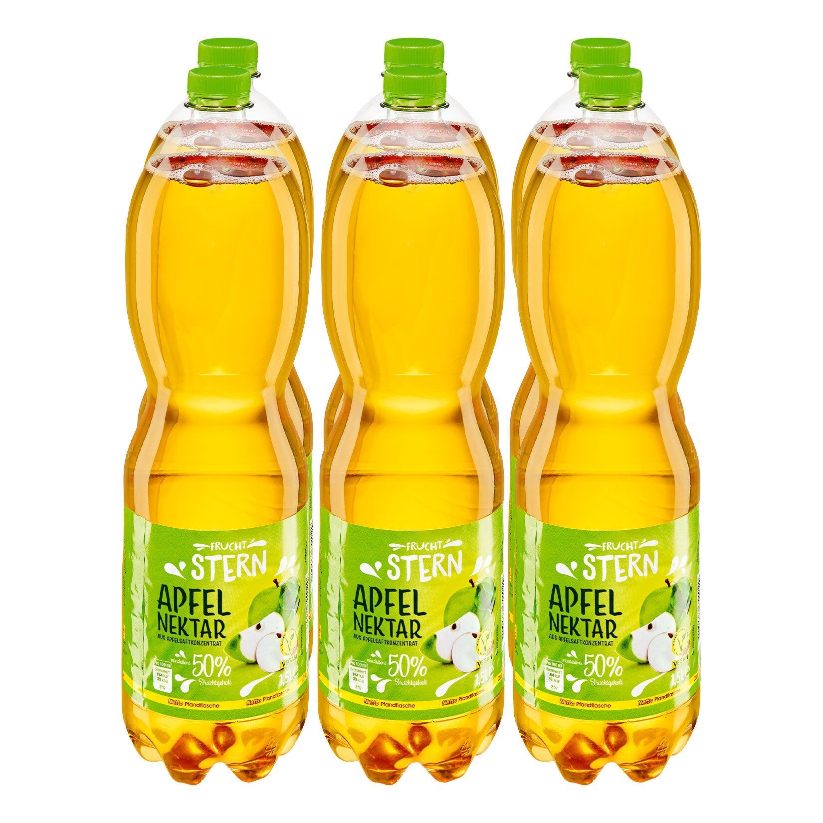 Fruchtstern Apfel-Nektar 1,5 Liter, 6er Pack - Bild 1