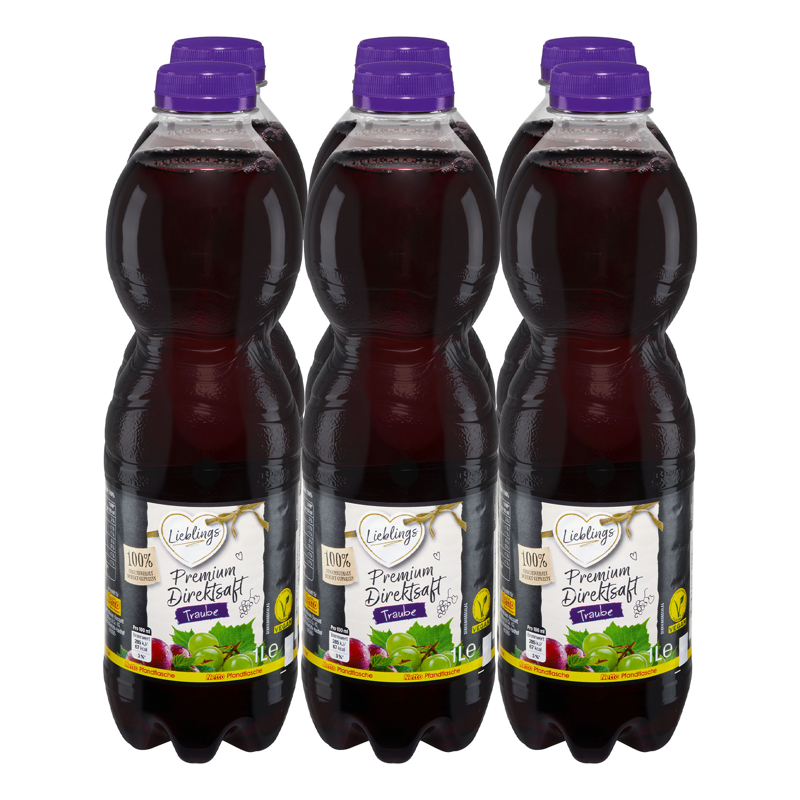 Lieblings Traubensaft 1 Liter, 6er Pack - Bild 1