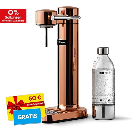 Aarke Wassersprudler Carbonator 3 kupfer + Filial-Gutschein 50 € - Bild 1