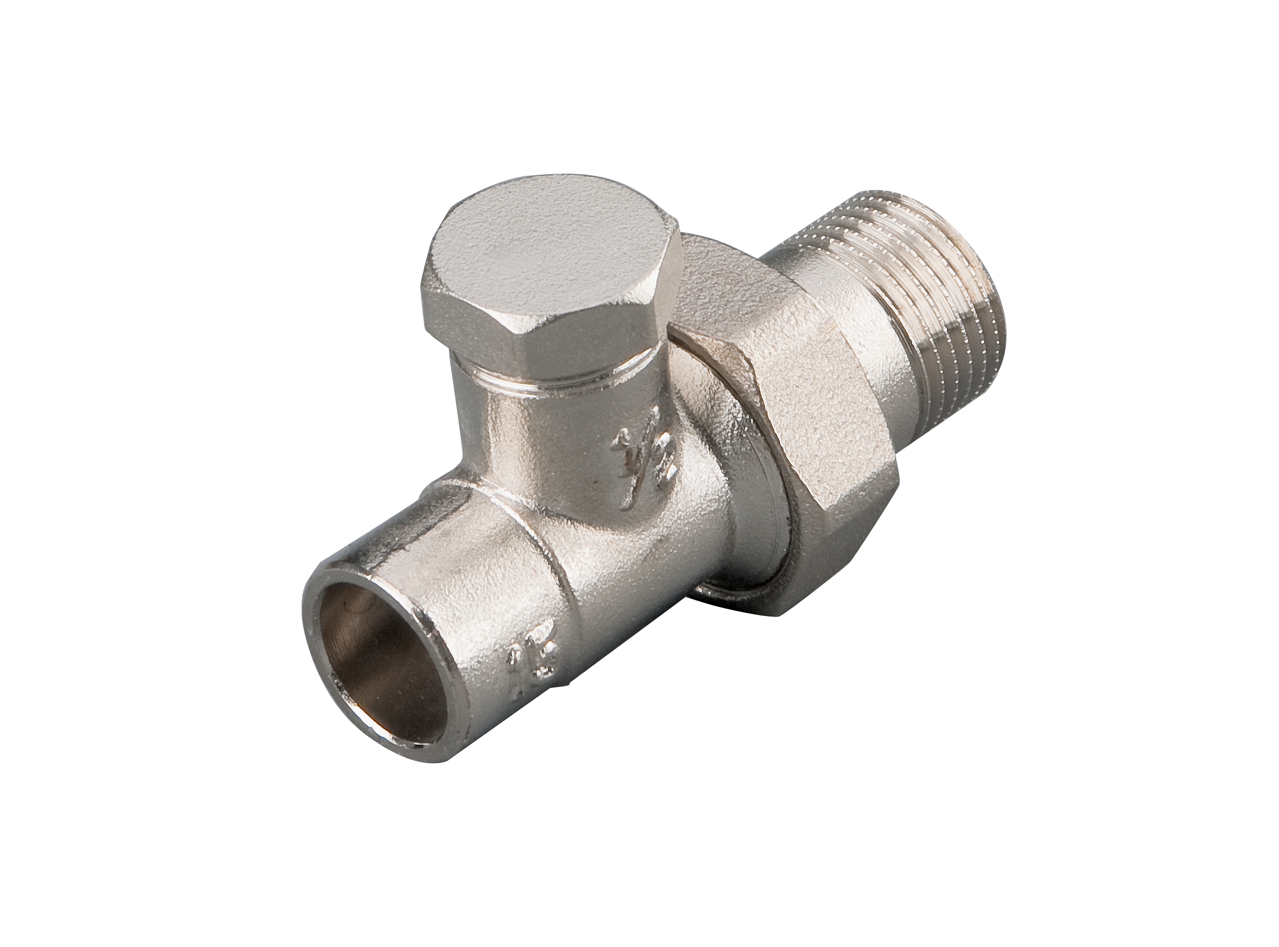 sanicomfort Heizk&ouml;rperverschraubung 21,3mm (1/2")D x 15mm, vern. - Bild 1