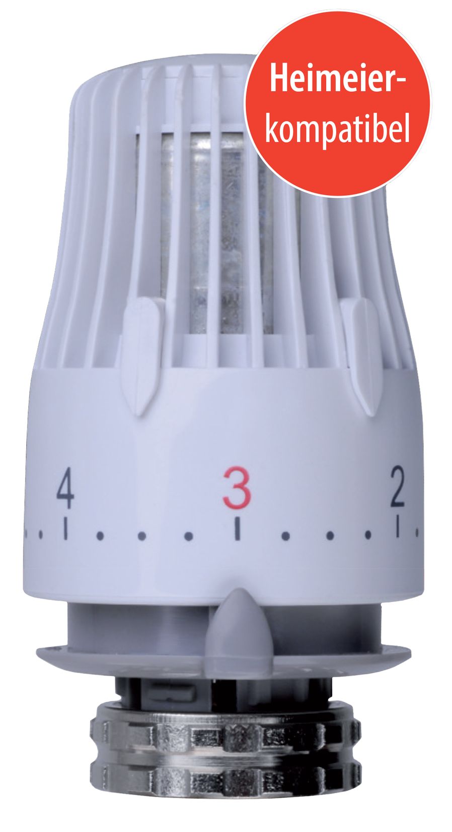 Sanicomfort Th.-Kopf 6-28&Ecirc;C M30x1,5 Wei&szlig; RAL9001 m.Clips - Bild 1