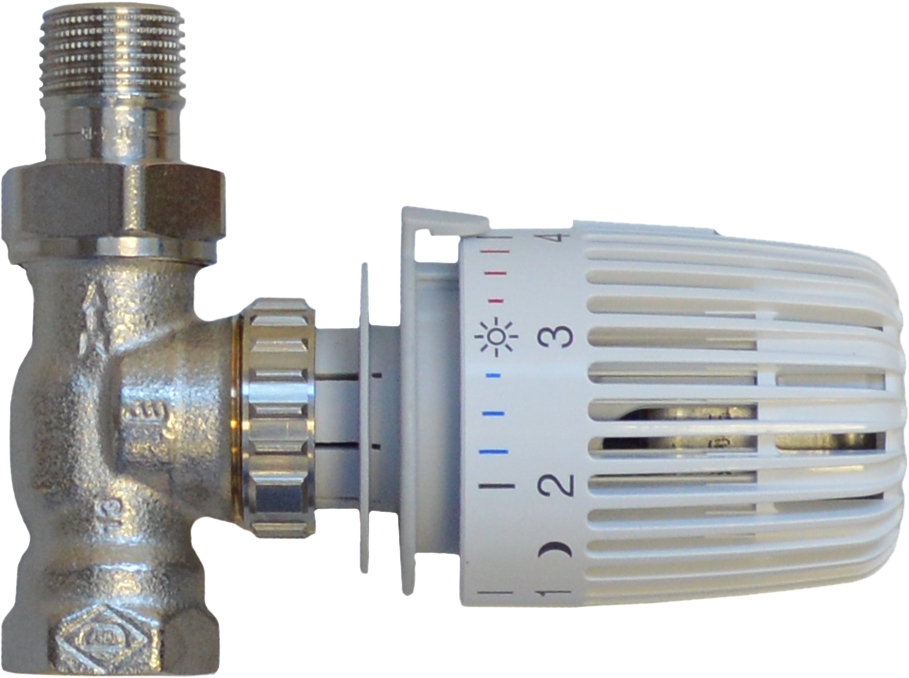 HEIMEIER Thermostat-Ventil 1/2 Z DG, weiss, vernickelt, mit Fühler K | 04002072275245