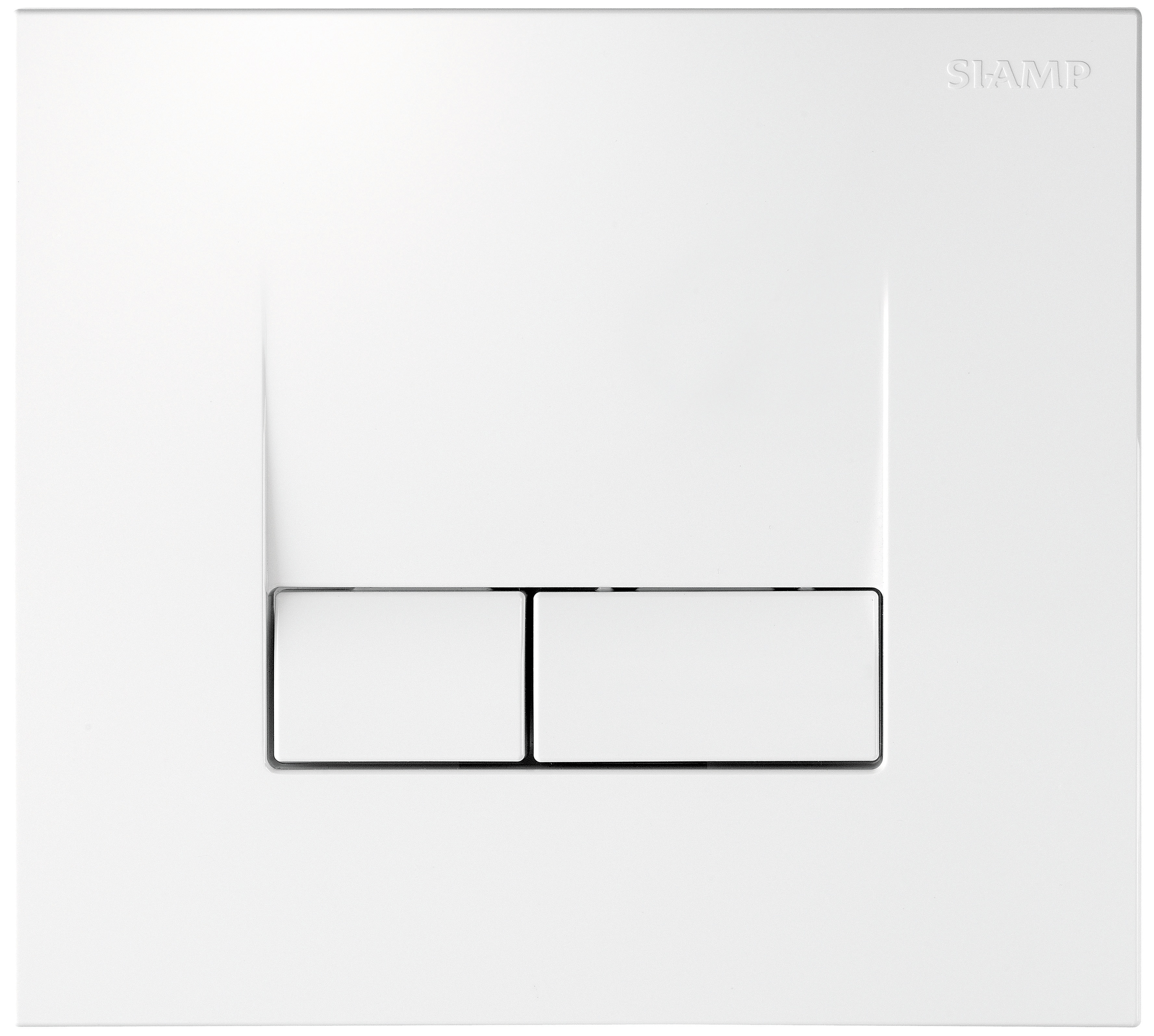 sanicomfort Bet&auml;tigungsplatte 2Mengen, eckig, wei&szlig; - Bild 1