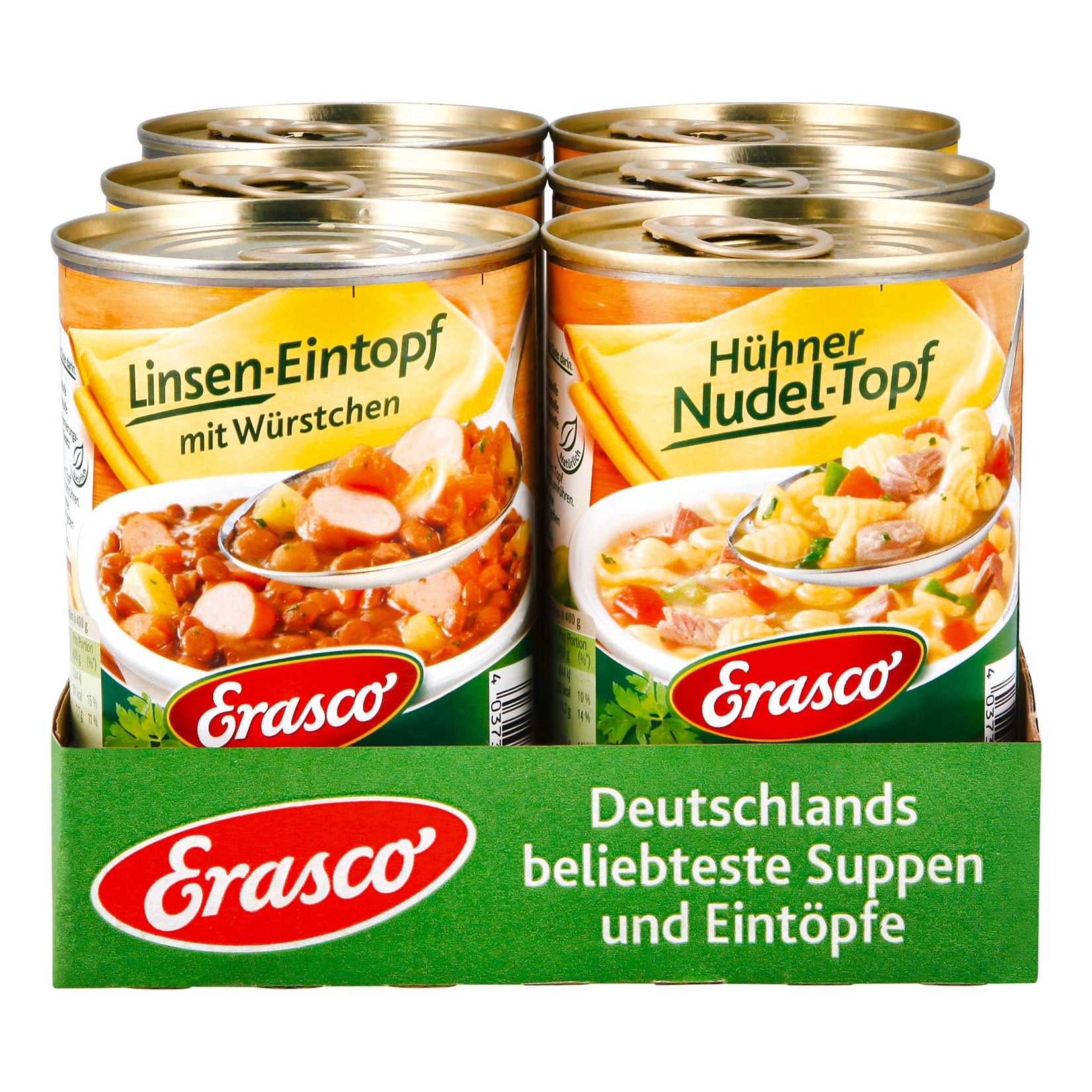Erasco Eint&ouml;pfe 400 g, verschiedene Sorten, 6er Pack - Bild 1