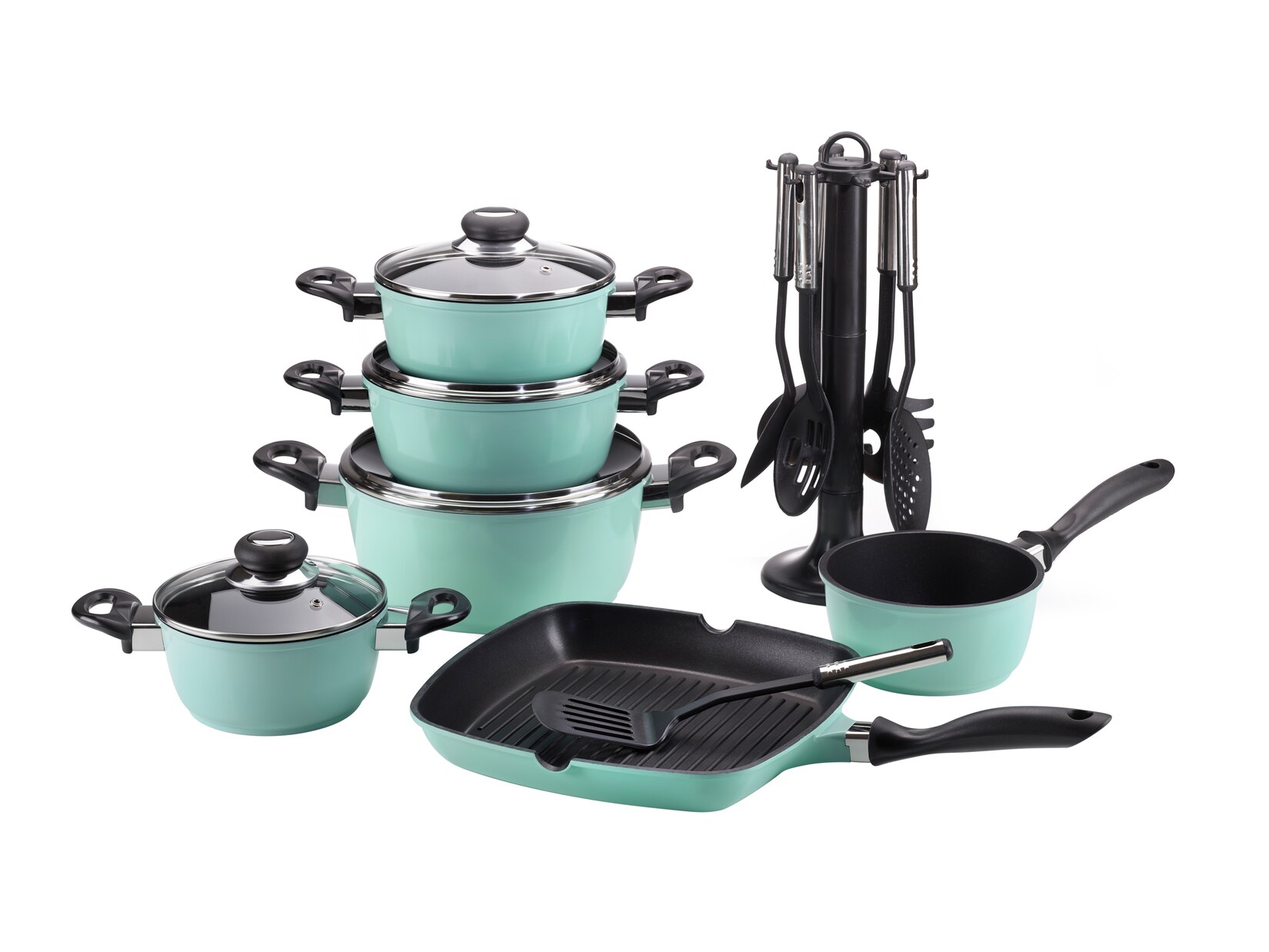 Aluguss- Set 17 tlg. mint, versch. Farben | 04006776123673