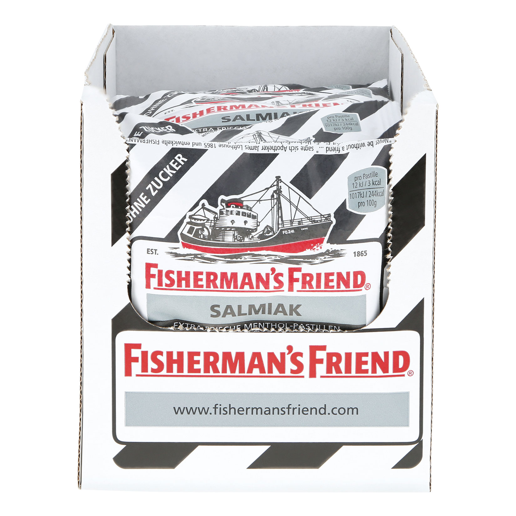 Fishermans Friend Salmiak ohne Zucker 25 g, 24er Pack - Bild 1