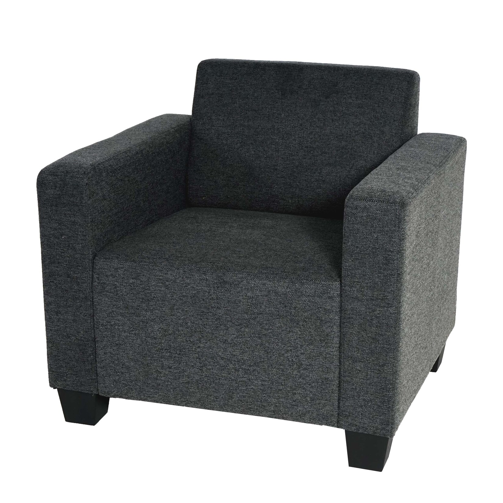 Sessel Loungesessel Moncalieri, Stoff/Textil ~ anthrazit-grau