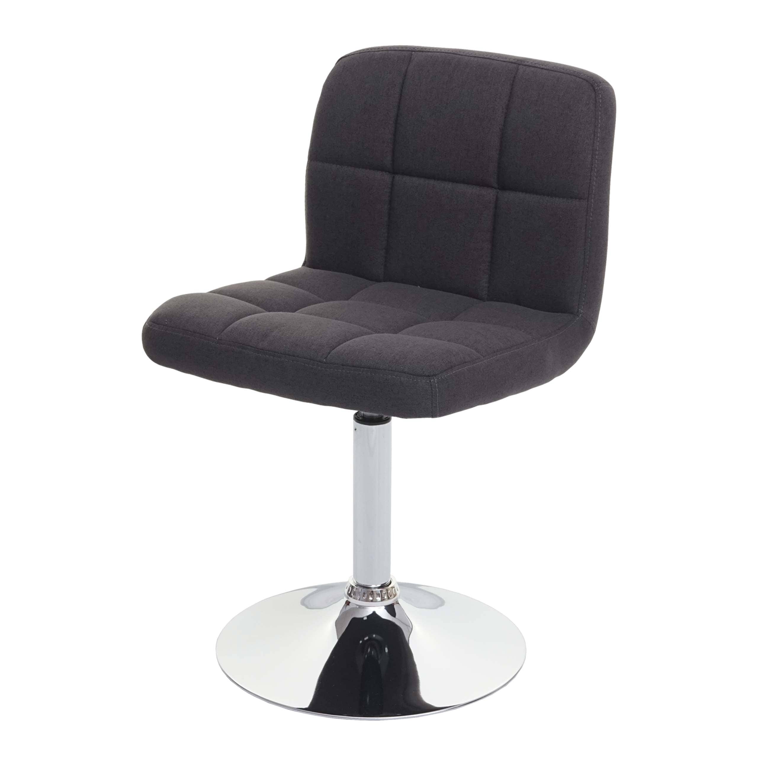 Esszimmerstuhl Cadiz, K&uuml;chenstuhl Stuhl, drehbar MVG-zertifiziert ~ Stoff/Textil dunkelgrau, Chromfu&szlig; - Bild 1