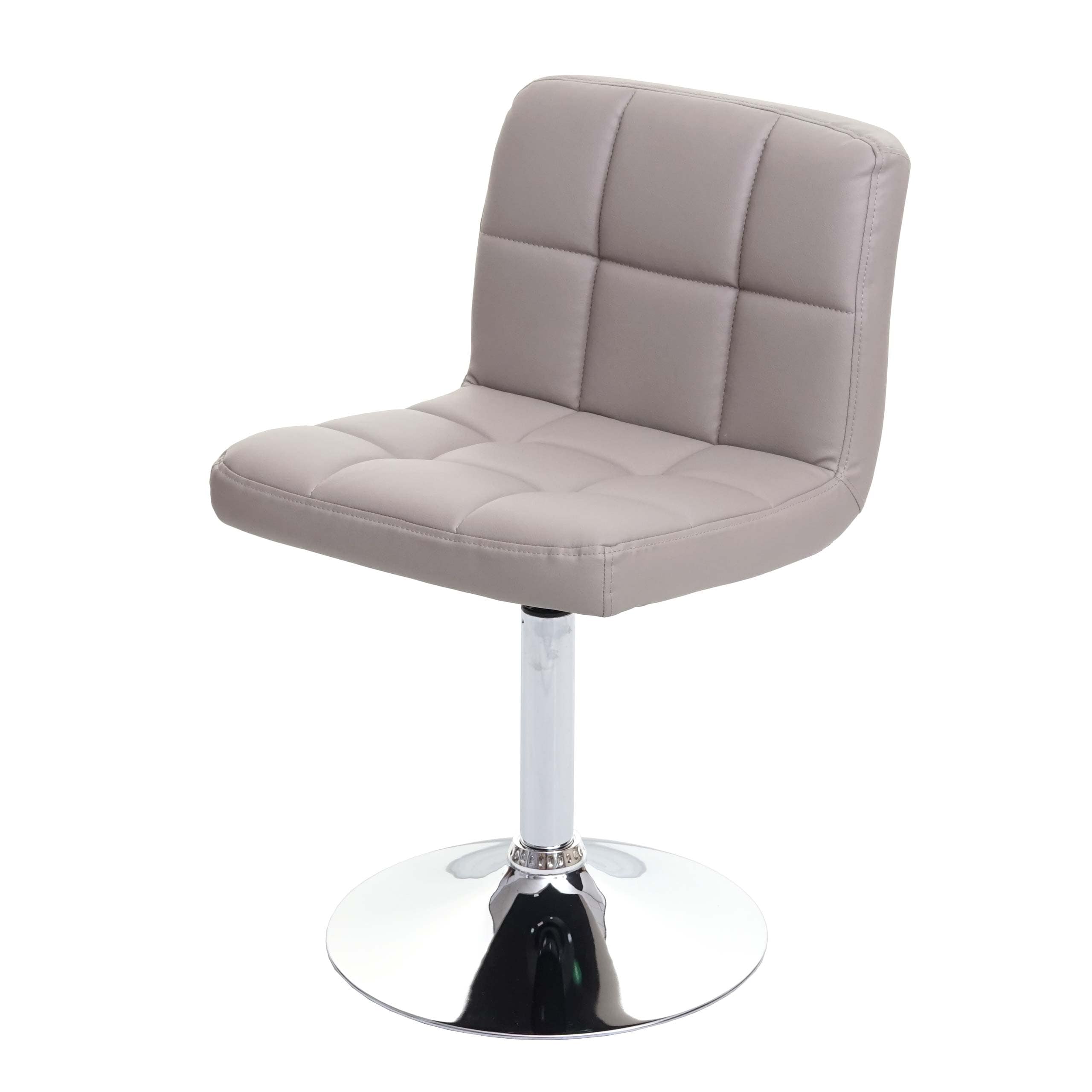 Esszimmerstuhl Cadiz, K&uuml;chenstuhl Stuhl, drehbar MVG-zertifiziert ~ Kunstleder taupe-grau, Chromfu&szlig; - Bild 1