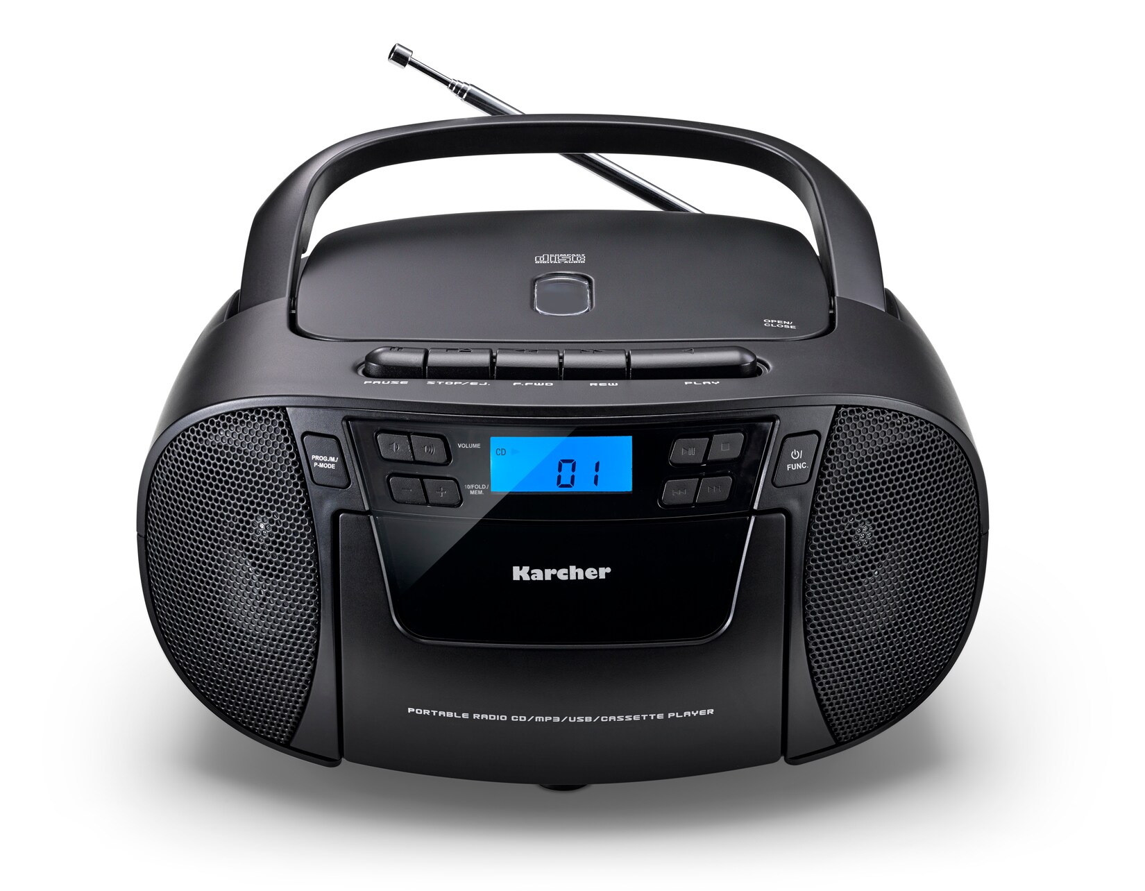 Karcher RR 5045 Boombox mit CD/MP3- & Kassettenplayer, USB | 04000420867005