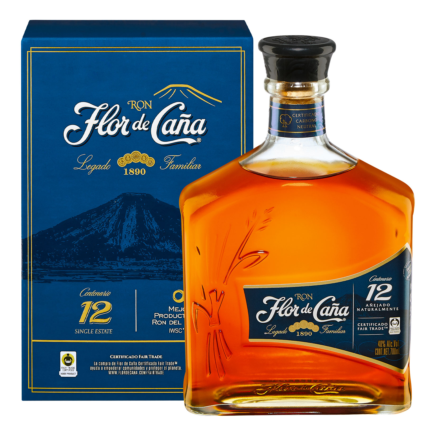 Flor De Ca&ntilde;a Rum 12 Jahre 40 % vol 0,7 Liter - Bild 1