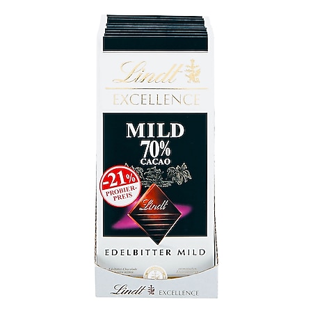 Lindt Excellence 70% Cacao 100 g, 10er Pack - Bild 1