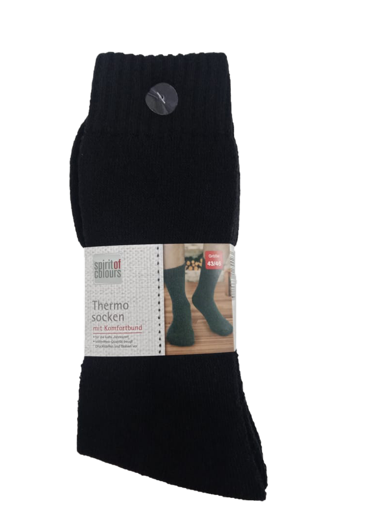 SoC Thermosocken 3er - Gr&ouml;&szlig;e: 39/42 schwarz - versch. Gr&ouml;&szlig;en und Farben - Bild 1