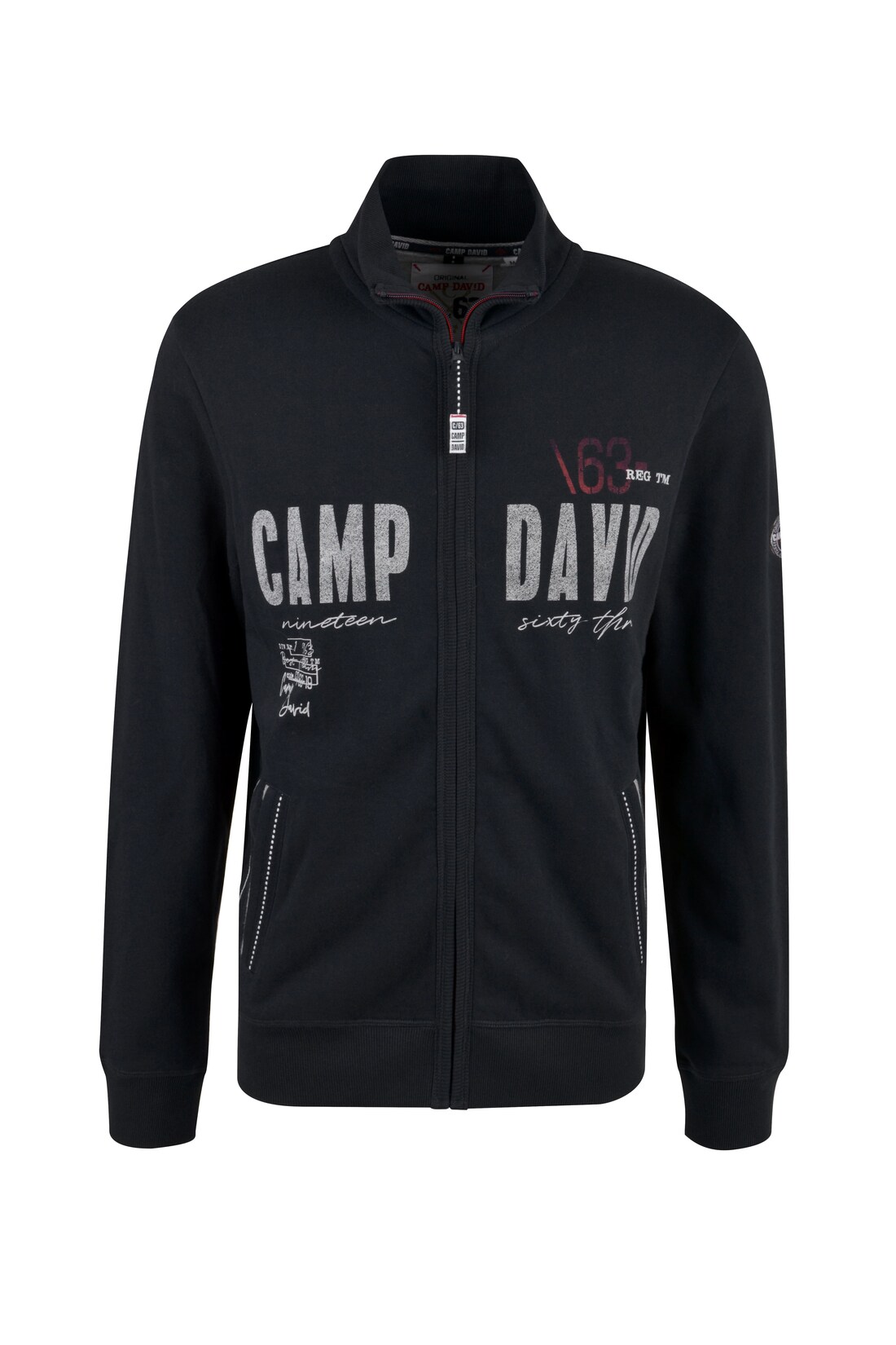 Camp David Sweatjacke – Gr. XL schwarz | 04065741027736