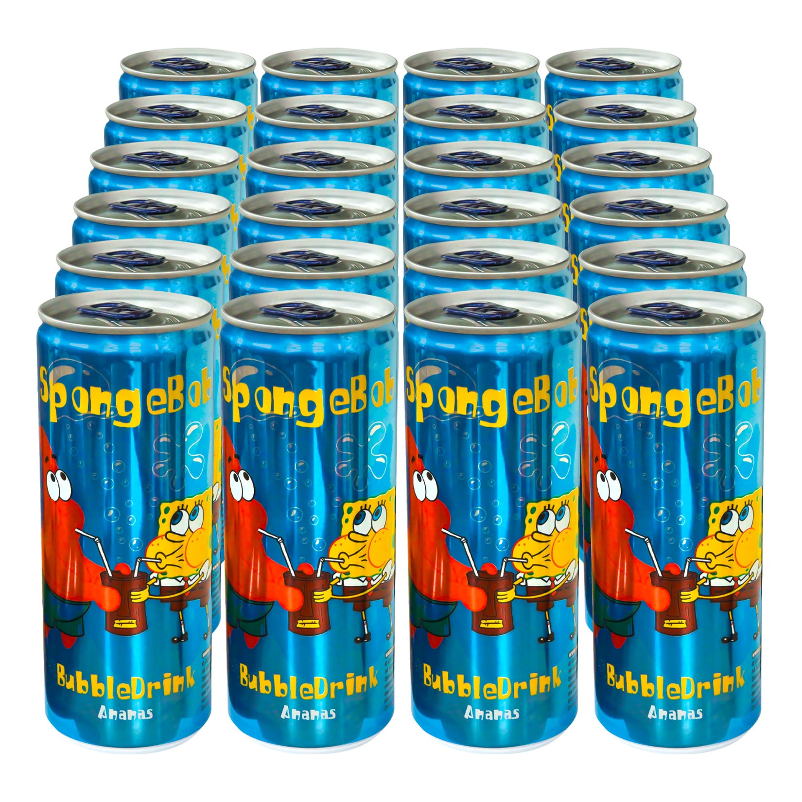 Sponge Bob Bubble Drink Ananas Limonade 0,25 Liter Dose, 24er Pack - Bild 1