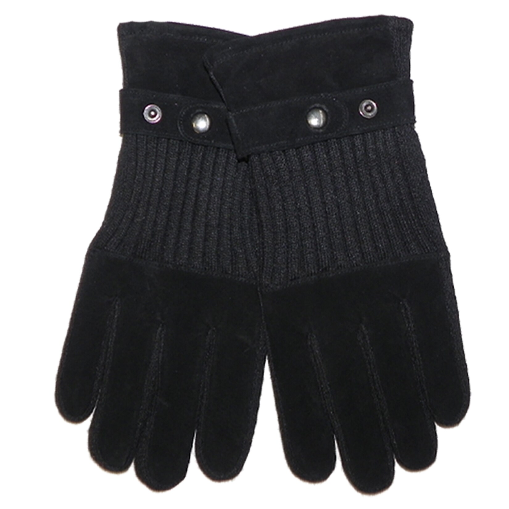 SoC Lederhandschuhe - Wildleder mit Strick - Gr. 9,5 - Bild 1