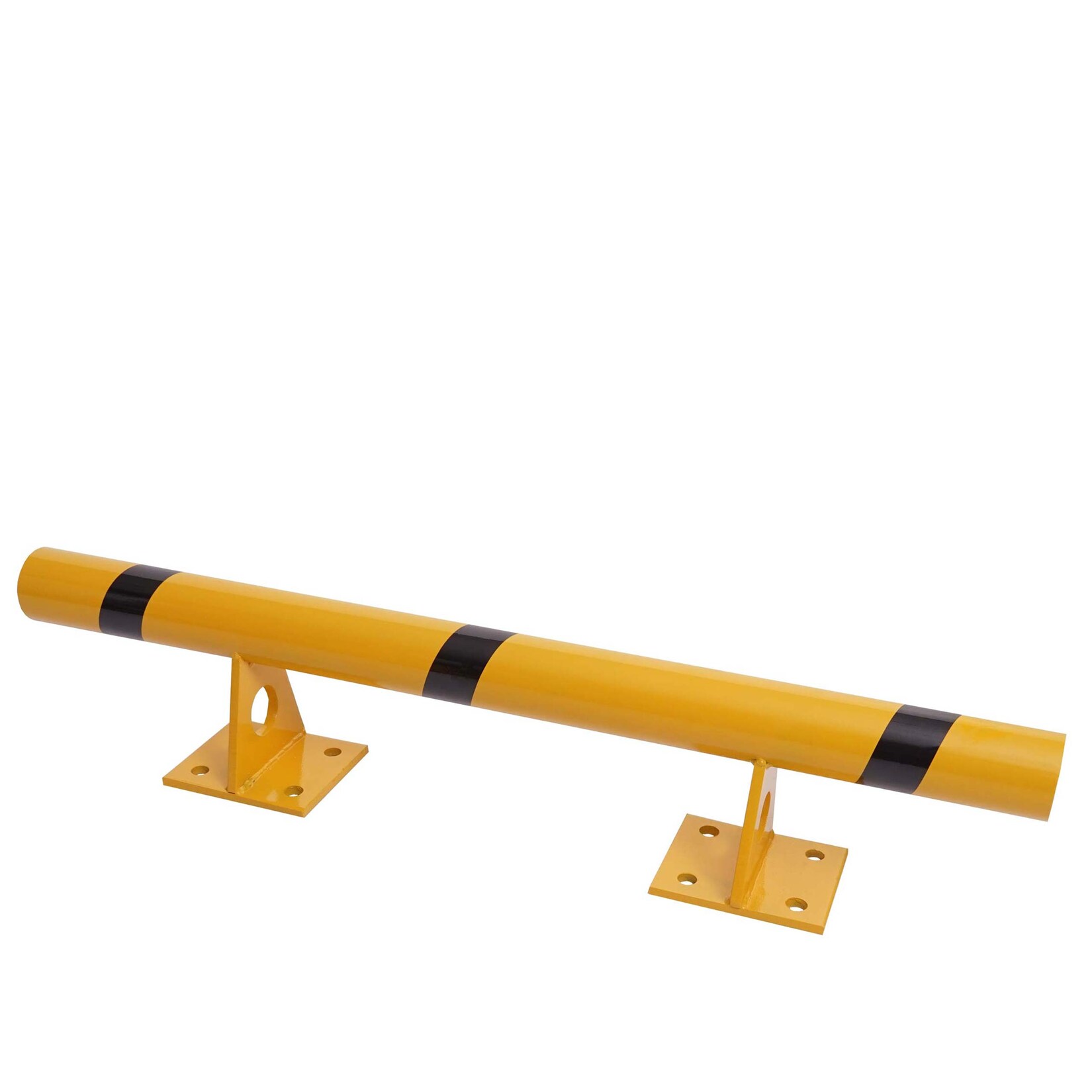 Rammschutz-Balken MCW-J51, Wandschutz Prallschutz, mit Bolzenanker Metall 20x100x14cm gelb-schwarz | 04057651488271