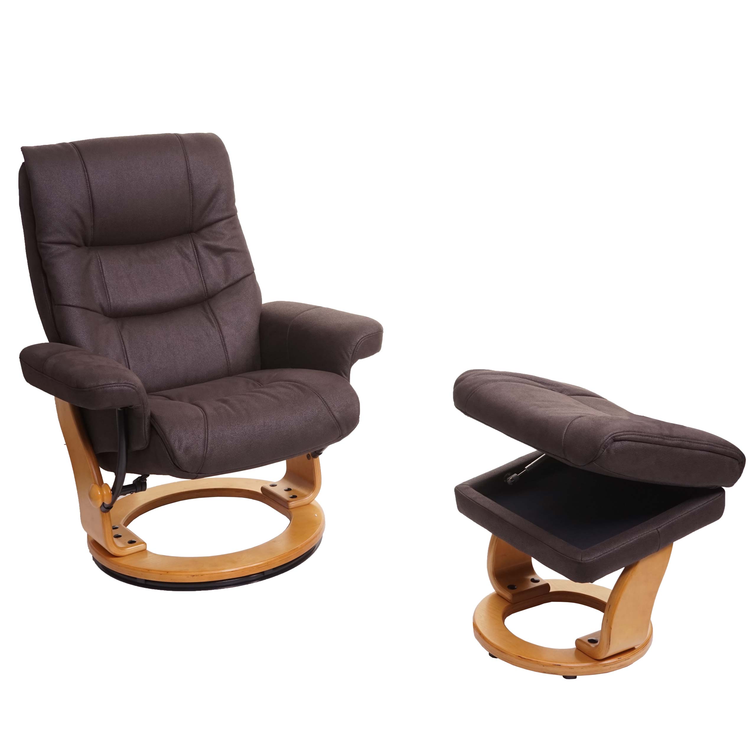 MCA Relaxsessel MCW-J42, Fernsehsessel TV-Sessel Hocker, Stoff 