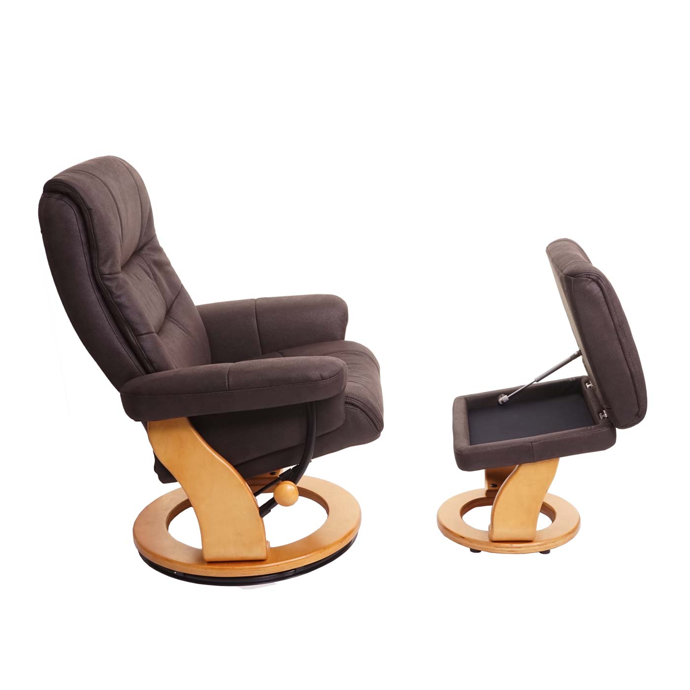 MCA Relaxsessel MCW-J42, Fernsehsessel TV-Sessel Hocker, Stoff 