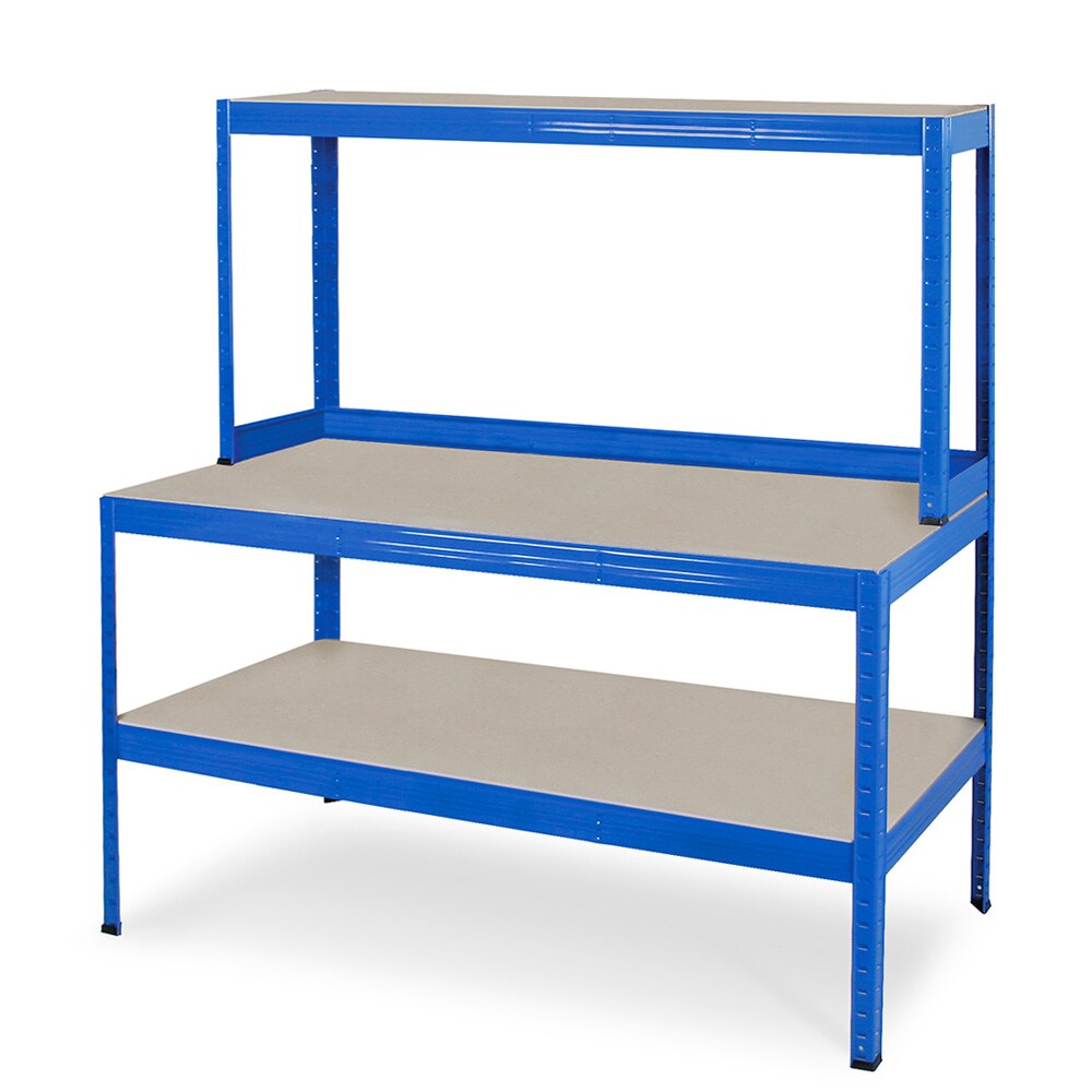 BRB Werkbankregal mit Regalaufsatz 1500x600/300x1500 mm versch. Ausf&uuml;hrungen - Bild 1