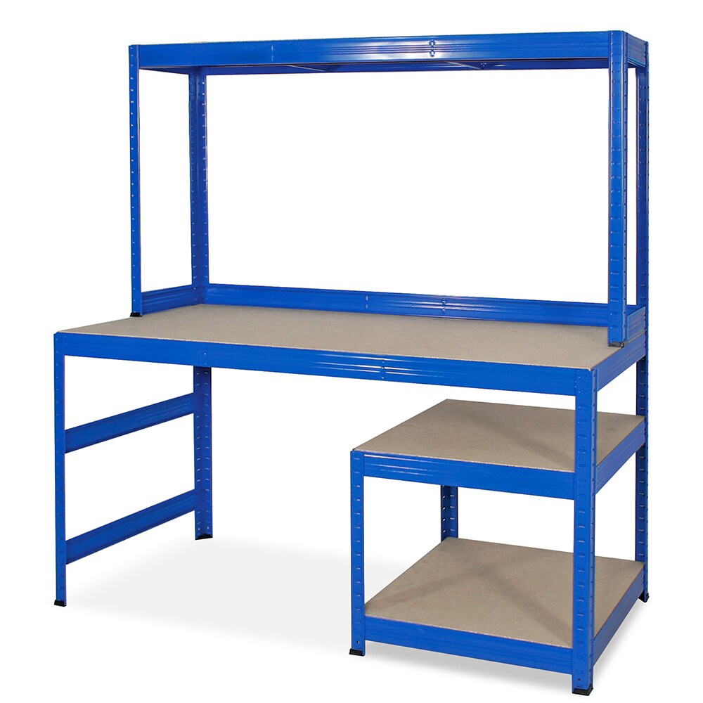 BRB Werkbankregal mit Regalaufsatz 1500x600/300x1500 mm versch. Ausführungen