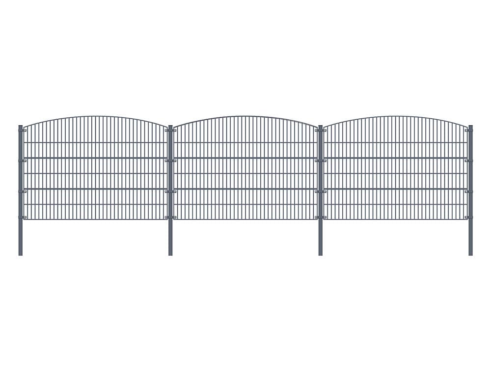 HOME DELUXE Doppelstabmattenzaun anthrazit BERG versch. Ausf&uuml;hrungen - Bild 1