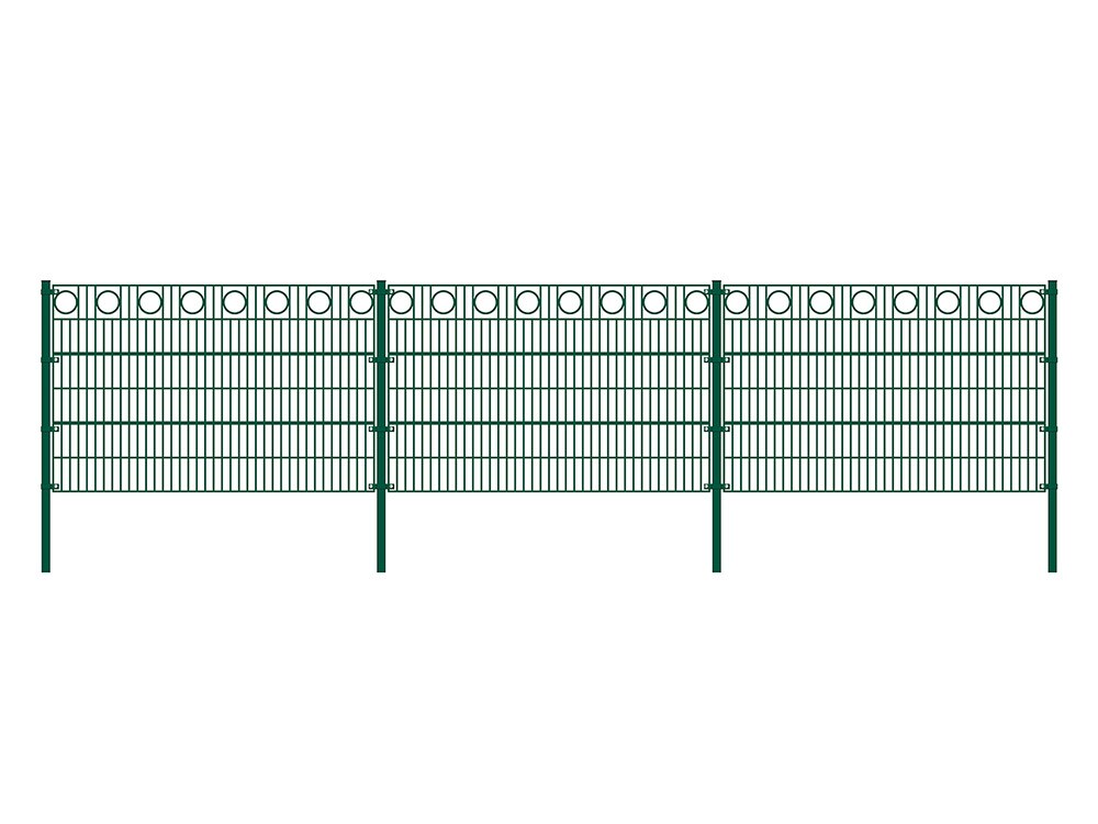 HOME DELUXE Doppelstabmattenzaun gr&uuml;n KREIS versch. Ausf&uuml;hrungen - Bild 1