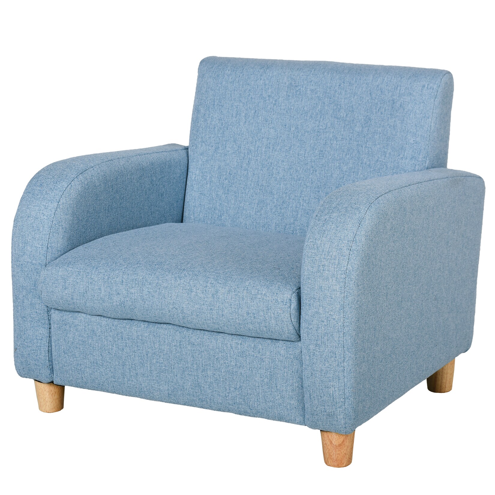 HOMCOM Kinder-Sofa Holz, Leinen und Schaumstoff | 04251774939409