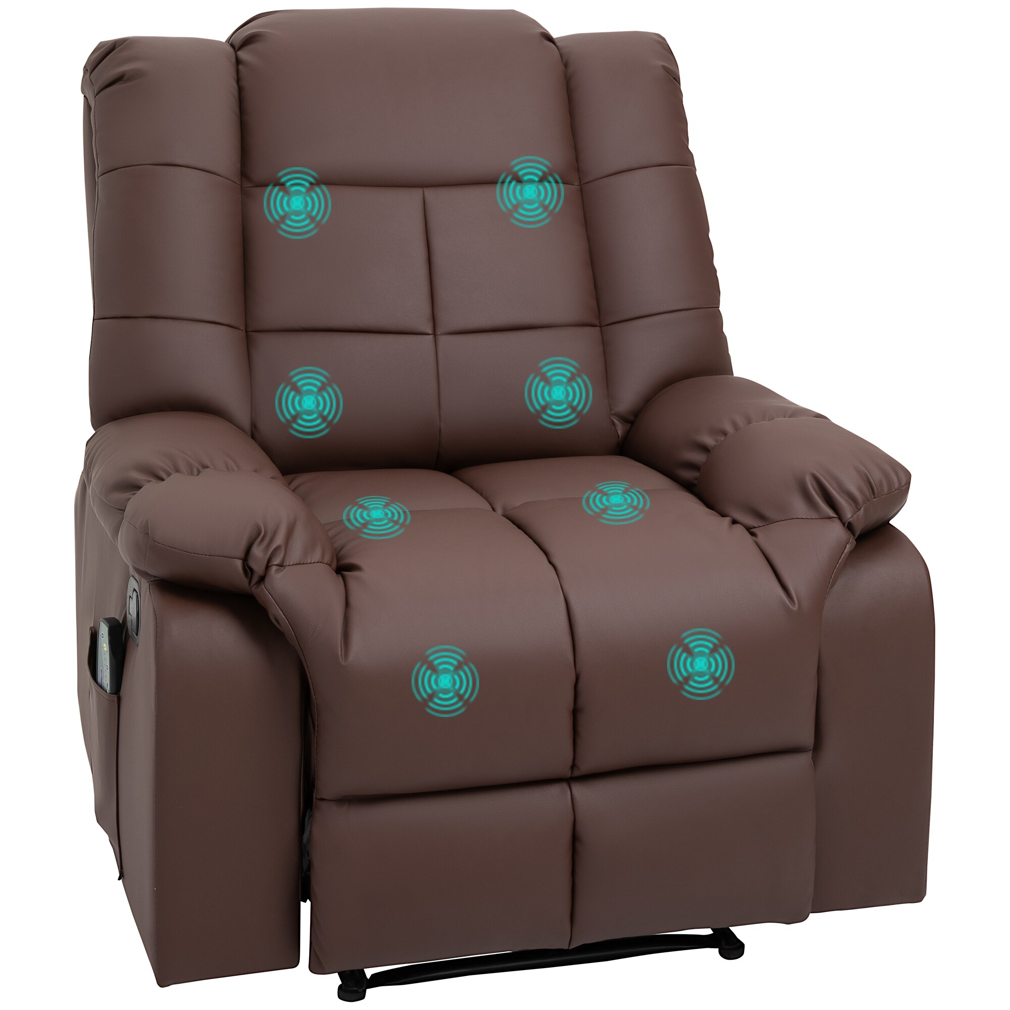 HOMCOM Massagesessel Kunstleder, Kalyptusholz, Stahl, Schaumstoff - Bild 1