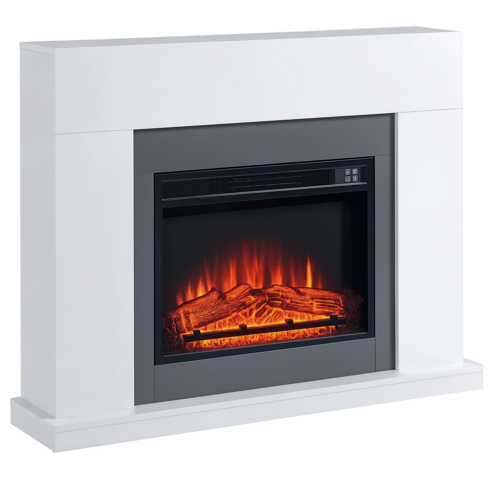 HOMCOM Elektrokamin MDF, PB-Platten, Stahl, Glas, Kunststoff-Kunststoff, kunststoff - Bild 1