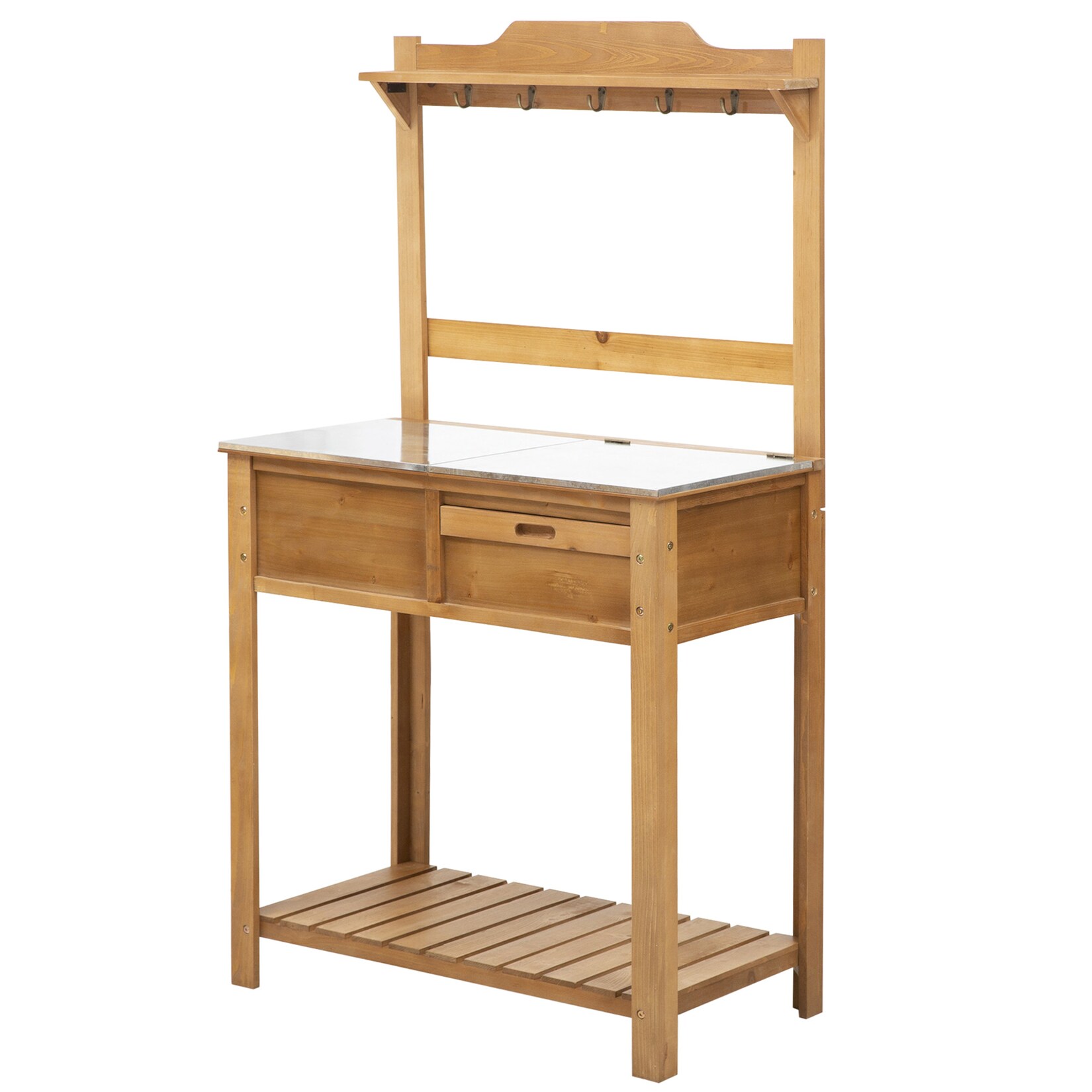 Outsunny Pflanztisch Tannenholz, Metall | 04251774926249